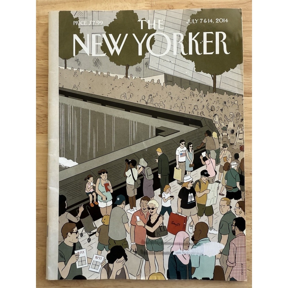 The New Yorker July‎ 7-14, 2014 Memorial Plaza Cover, 9/11 Memorial and Museum